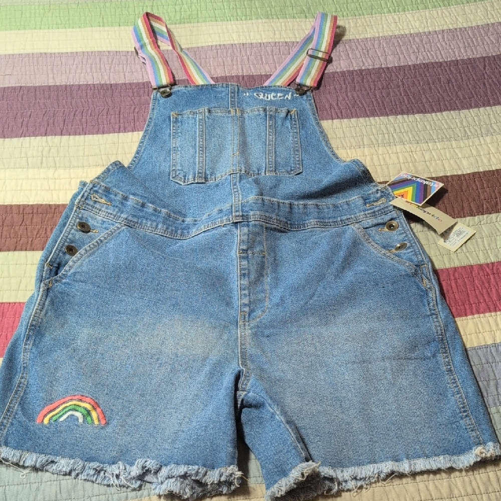 Target Denim Rainbow Overalls